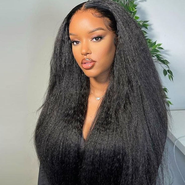 100% Virgin Human Hair Kinky Straight 4x4 5x5 13x4 INVISIBLE HD Lace Wigs